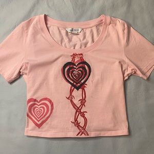 Upcycled Crop Top • Alternative Fashion • Alt Cropped Shirt